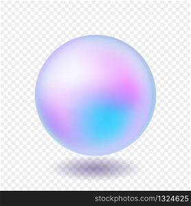Abstract shiny purple magenta ball. Light violet globe icon, High quality vector design element.