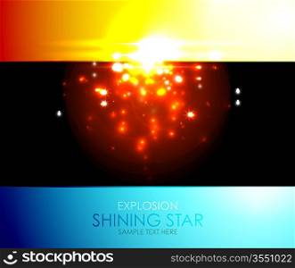 Abstract shiny vector background with light effects