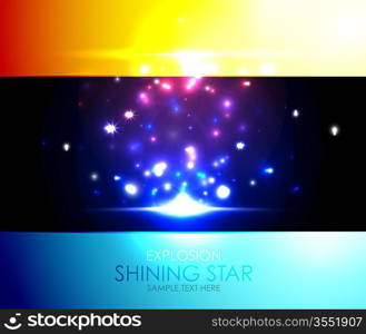 Abstract shiny vector background with light effects