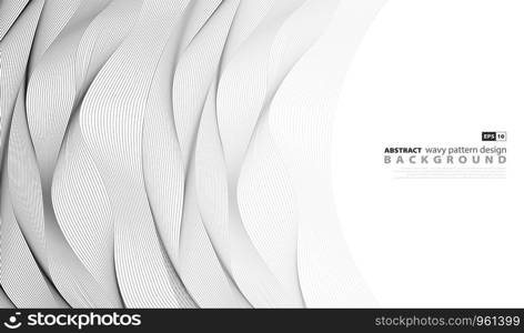 Abstract side line wavy colorful pattern cover background. Use for poster, artwork, template deisn, annual report. illustration vector eps10