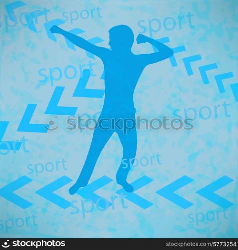 abstract silhouette of the champion