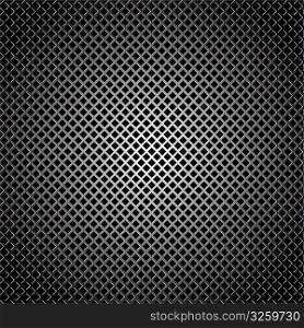 Abstract silver diamond grill background with light reflection