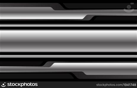 Abstract silver grey geometric banner cyber futuristic technology design modern vector background illustration.