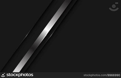 Abstract silver line shadow slash on black with blank space design modern luxury background vector illustration.