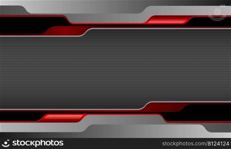 Abstract silver red black line cyber futuristic technology creative design modern vector illustration.