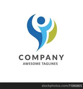 abstract simple activity sport and health care logo vector
