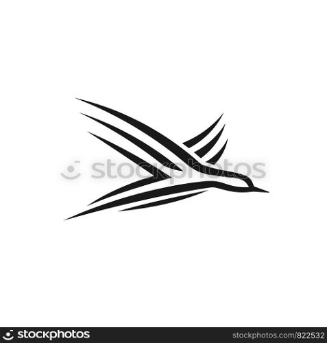abstract simple bird logo vector illustration