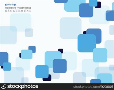 Abstract simple blue square geometric pattern cover background, vector eps10