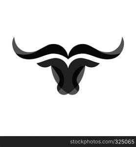 abstract simple Bull head vector logo concept illustration, Buffalo head logo, Bull head logo