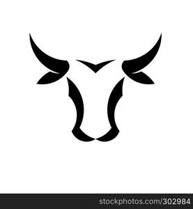 abstract simple Bull head vector logo concept illustration, Buffalo head logo,Taurus head logo. bull Animal logo sign,