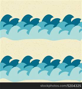 Abstract Simple Wave Seamless Pattern Background Vector Illustration EPS10. Abstract Simple Wave Seamless Pattern Background Vector Illustration