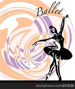 abstract sketch of beautiful ballerina