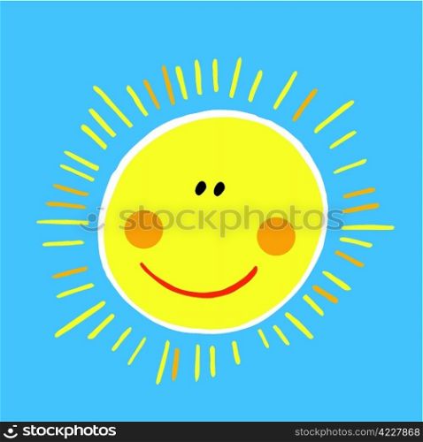 abstract smiling sun