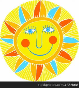 abstract smiling sun