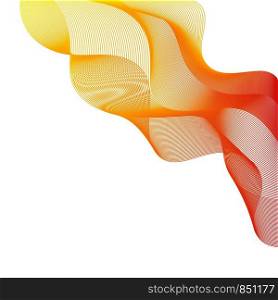 Abstract smooth color wave vector. Curve flow blue motion illustration