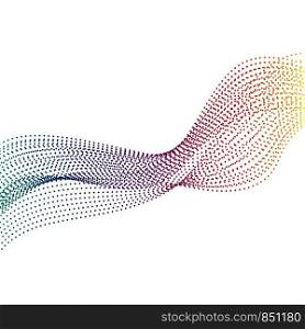 Abstract smooth color wave vector. Curve flow blue motion illustration
