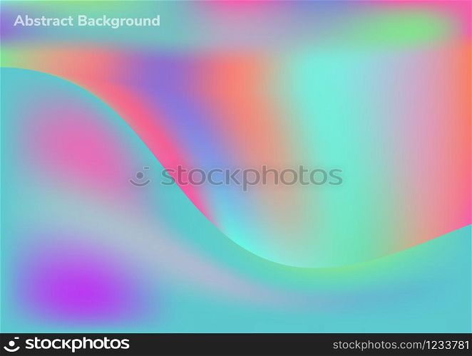 Abstract smooth fantasy motion blurred on multicolor background. Vector illustration