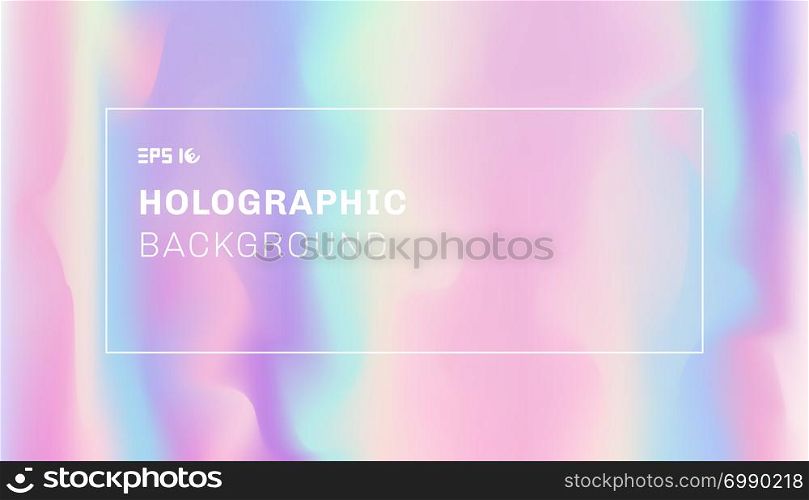 Abstract smooth wave and holographic background. Vector illustration