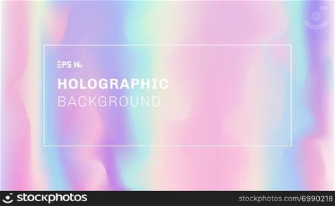 Abstract smooth wave and holographic background. Vector illustration