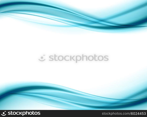 Abstract smooth wave motion illustration. Abstract smooth color wave vector. Curve flow blue motion illustration