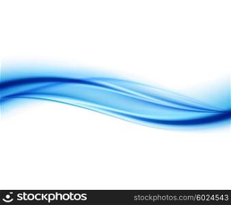Abstract smooth wave motion illustration. Abstract smooth color wave vector. Curve flow blue motion illustration
