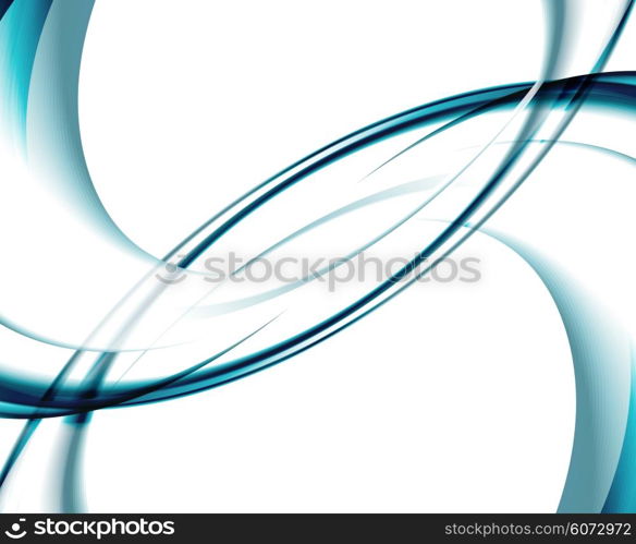 Abstract smooth wave motion illustration. Abstract smooth color wave vector. Curve flow blue motion illustration