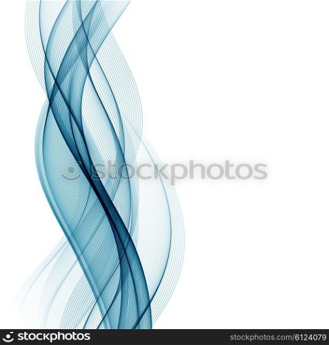 Abstract smooth wave motion illustration. Abstract smooth color wave vector. Curve flow blue motion illustration
