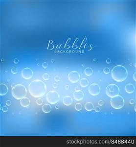 abstract soap or water bubbles blue background