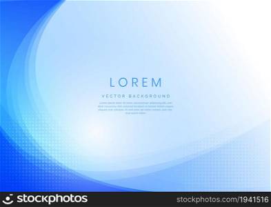 Abstract soft blue curved overlapping on white background. You can use for ad, poster, template, business presentation. Vector illustration