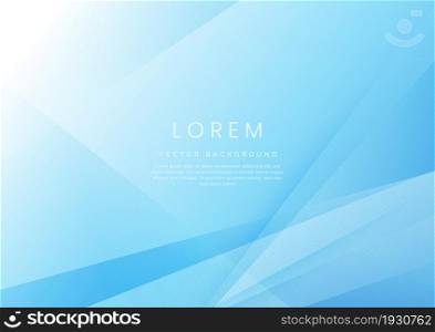 Abstract soft blue geometric diagonal overlay layer background. You can use for ad, poster, template, business presentation. Vector illustration