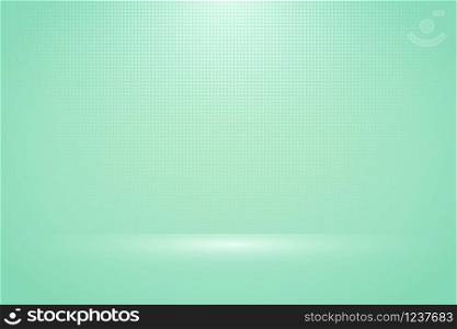 Abstract soft green mint mock up display background with halftone decoration artwork. Decorate for ad, poster, artwork, template design, print. illustration vector eps10