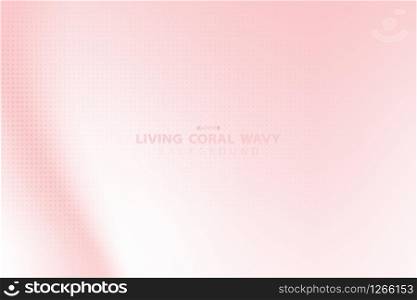 Abstract soft living coral gradient with white background. Decorate for ad, poster, artwork, template design, print. illustration vector eps10