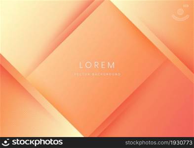 Abstract soft orange gradient geometric diagonal background. You can use for ad, poster, template, business presentation. Vector illustration