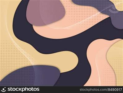 Abstract soft style colors template decorative. Overlapping and decorate with circle halftone background. Vector