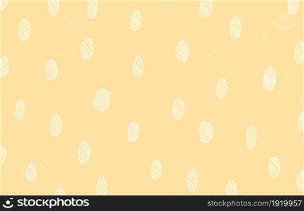 Abstract soft yellow color design with doodle circles pattern decorative artwork template. Space design for cover background. illustration vector
