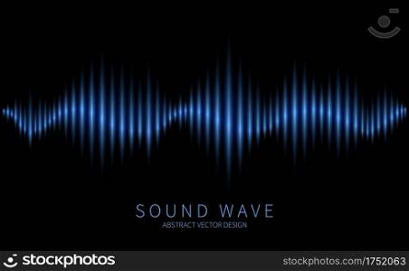 Abstract sound wave. Electromagnetic oscillation, music waveform, radio and voice waves. Modern electronic soundtrack technology vector background. Illustration sound radio equalizer. Abstract sound wave. Electromagnetic oscillation, music waveform, radio and voice waves. Modern electronic soundtrack technology vector background