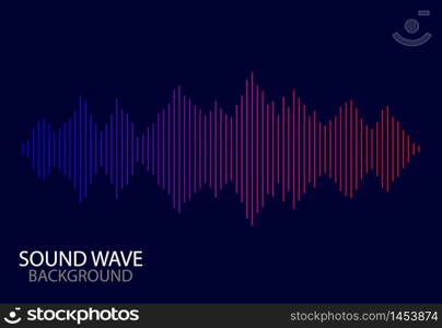 Abstract soundwave spectrum background. vector audio line of song.Digital abstract sound wave with gradient on blue background. vector illustration. Abstract soundwave spectrum background. vector audio line of song.Digital abstract sound wave with gradient on blue background. vector
