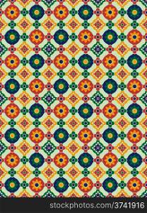 Abstract spanish mosaic illustration pattern. EPS Vector file. Hi res JPEG included.