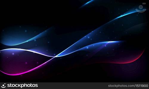 Abstract spectrum curved lines background. Vector illustration