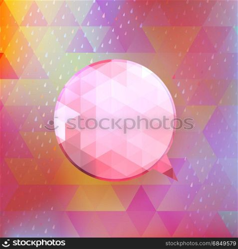 Abstract Speech Bubble on geometric shapes. And also includes EPS 10 vector
