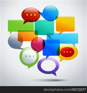Abstract speech bubbles for infographics and presentation concept vector illustration