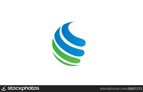 Abstract sphere circle technology logo vector image