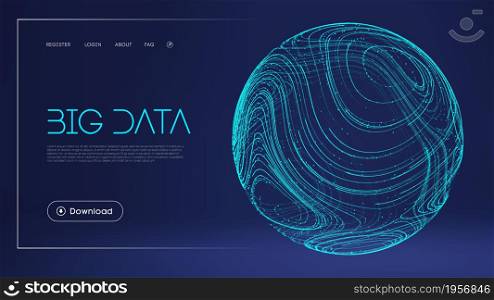 Abstract sphere shield. Data science concept. Data secure technology background. 3d vector Color flow background.. Data protect digital illustration. Abstract sphere energy field. Technology barrier blue background. Wave flow data secure vector. Blue sphere shield on blue background.