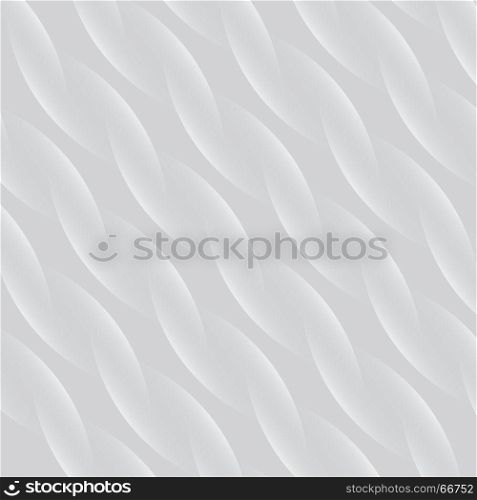 Abstract spiral pattern white and gray vector background, close up fabric fiber
