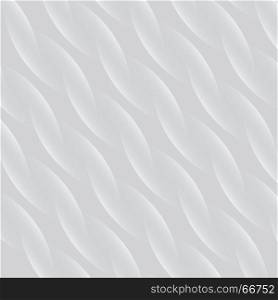 Abstract spiral pattern white and gray vector background, close up fabric fiber