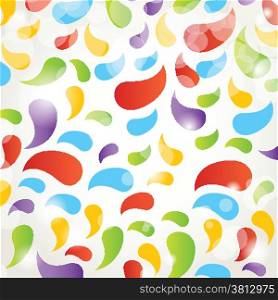 Abstract splash leaves vector background