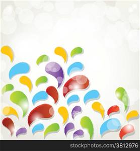 Abstract splash leaves vector background
