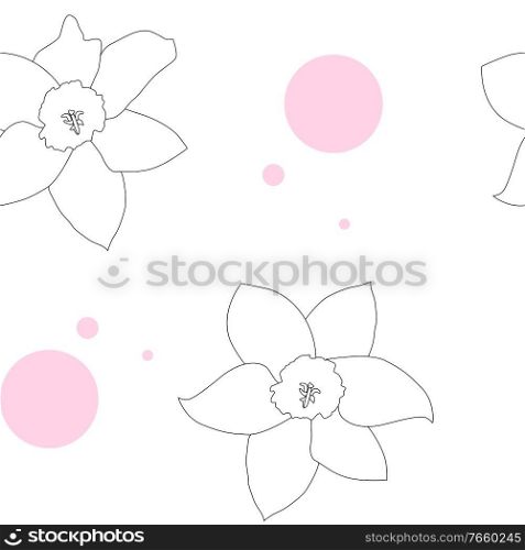 Abstract Spring Flower Seamless Pattern Background. Vector Illustration EPS10. Abstract Spring Flower Seamless Pattern Background. Vector Illustration
