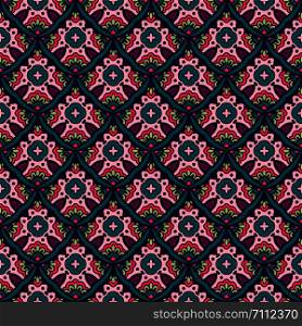 Abstract squama seamless pattern ornamental. Festive colorful background design. Geometrical ornament for sweamwear and textile. Damask seamless tiles vector design surface background