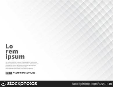 Abstract square background with perspective. White soft texture. vector illustration